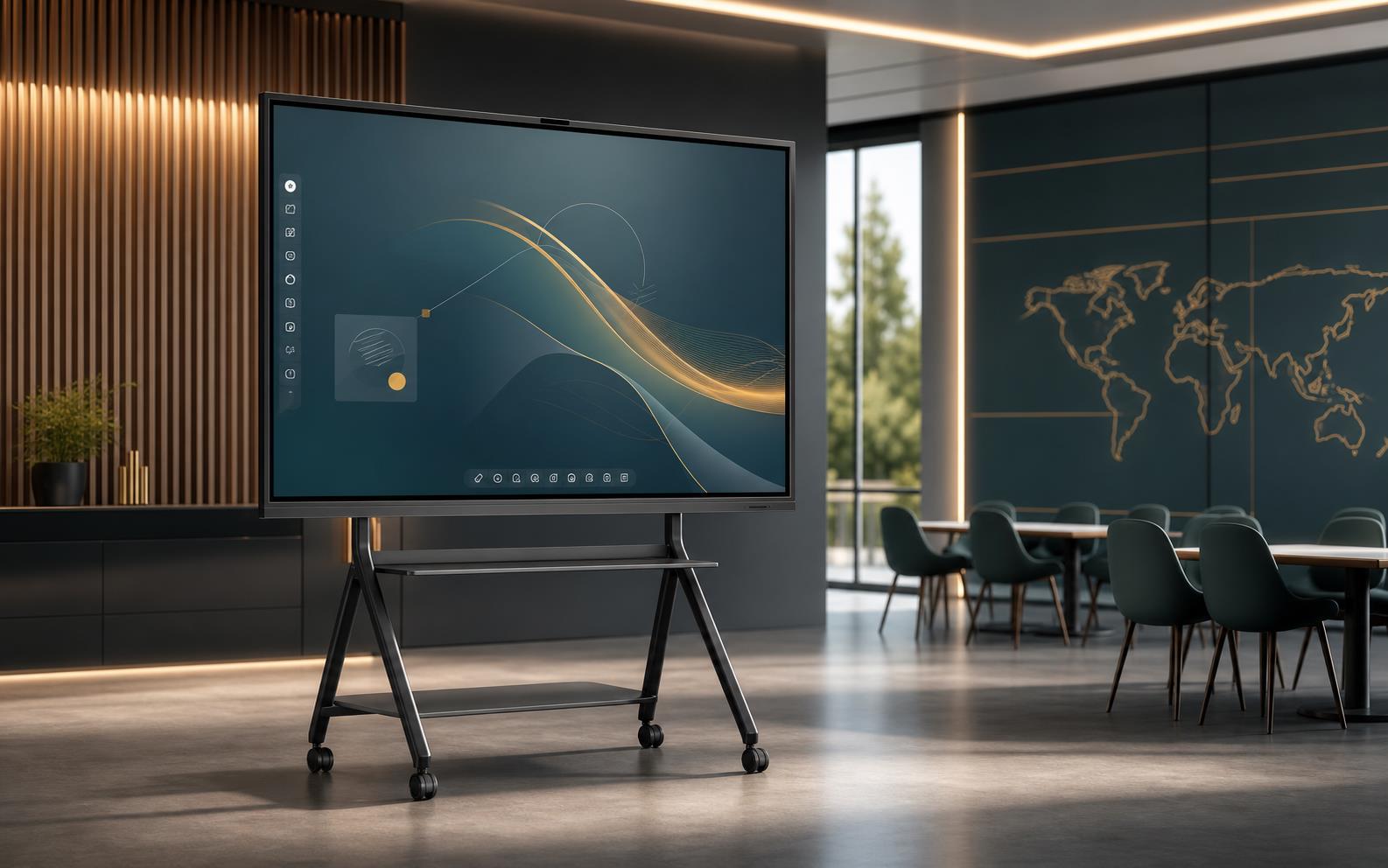 IR touch panels in a premium classroom