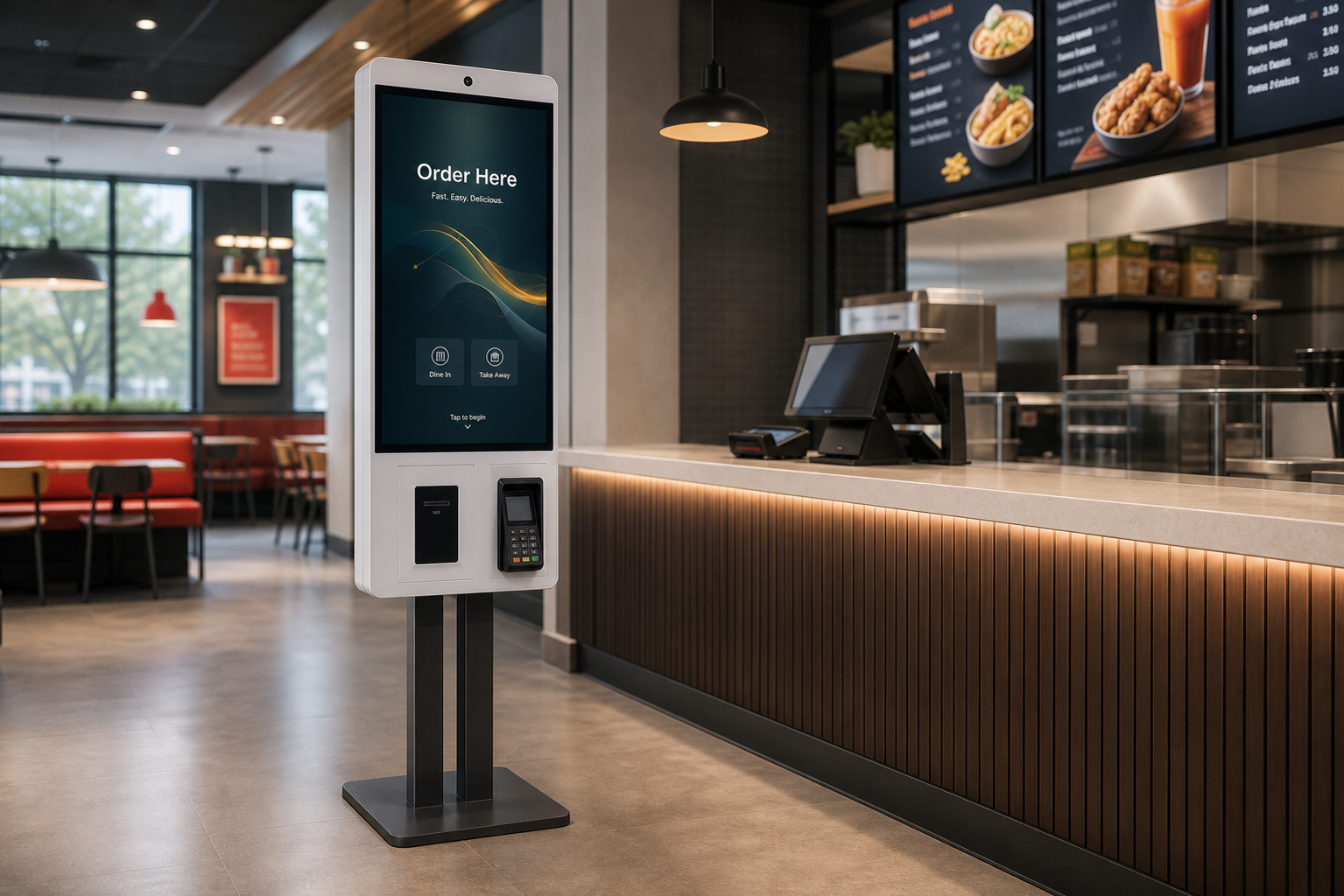 Self-service kiosk concept scene