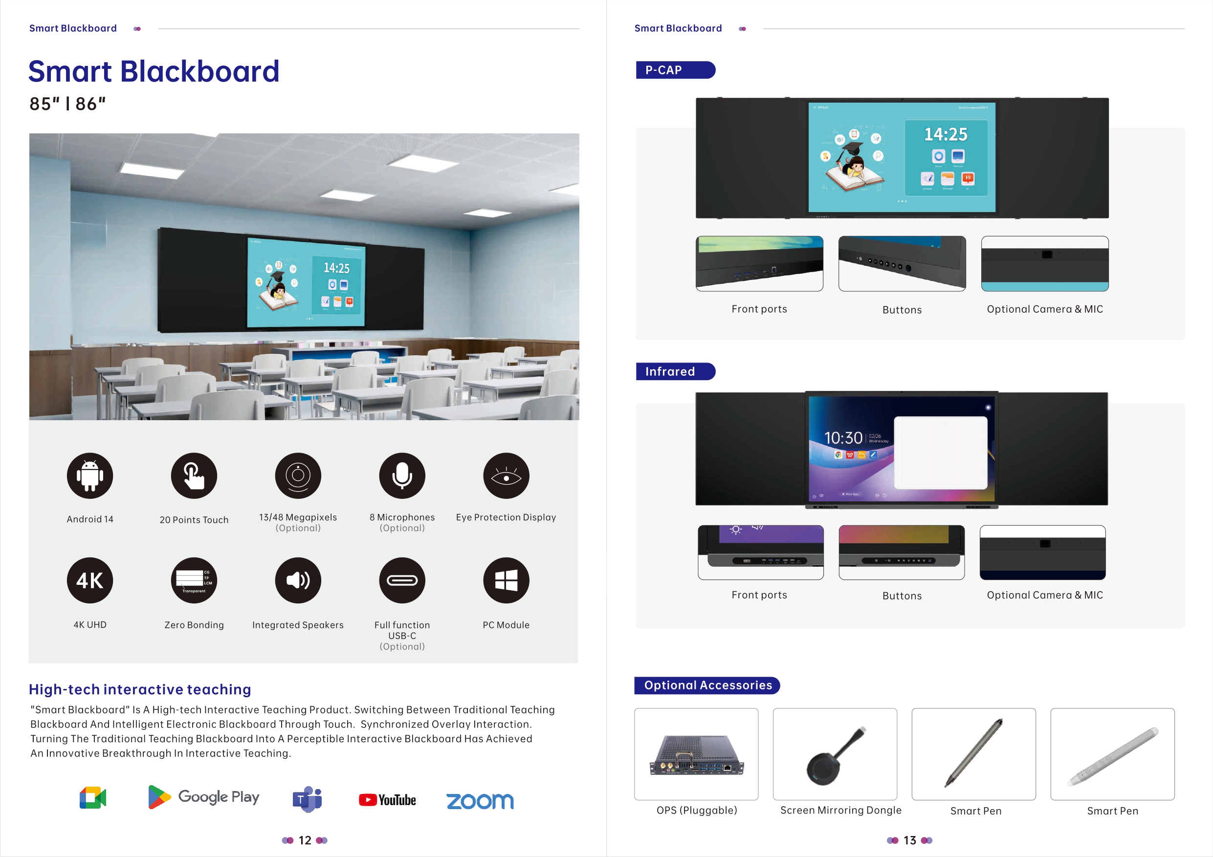Smart Blackboard brochure page