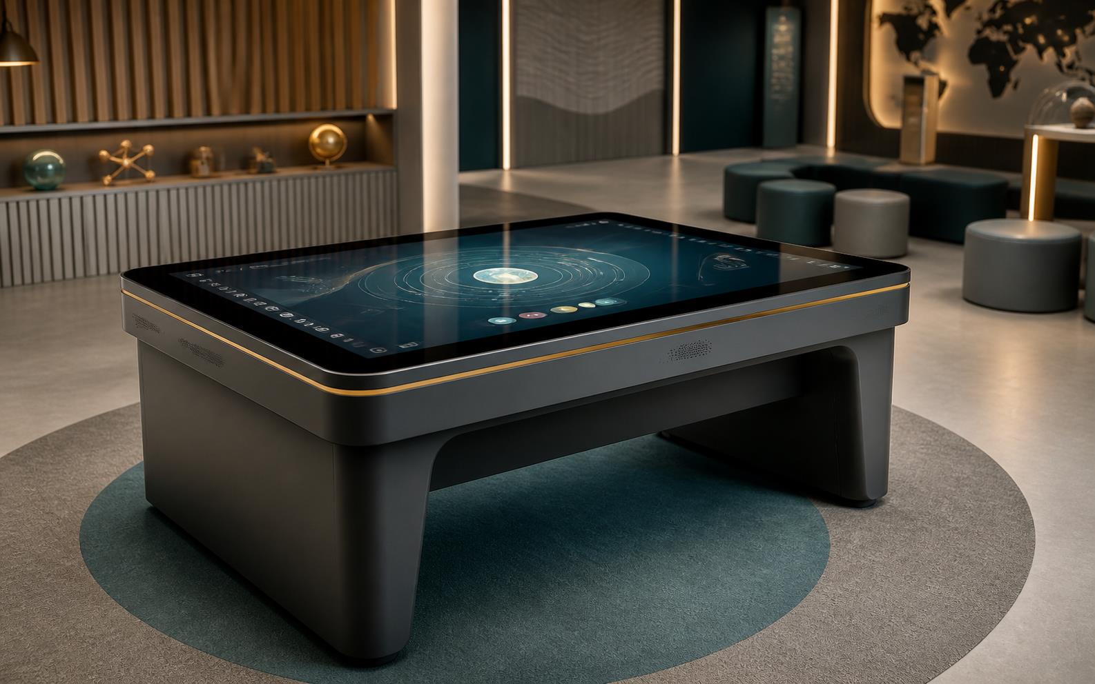 Interactive touch tables for public and classroom use